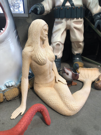 Stone Mermaid Statue