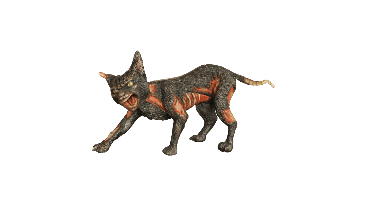 Cursed Cat Life Size Mythical Prop Decor Resin Statue - LM Treasures Prop Rentals 