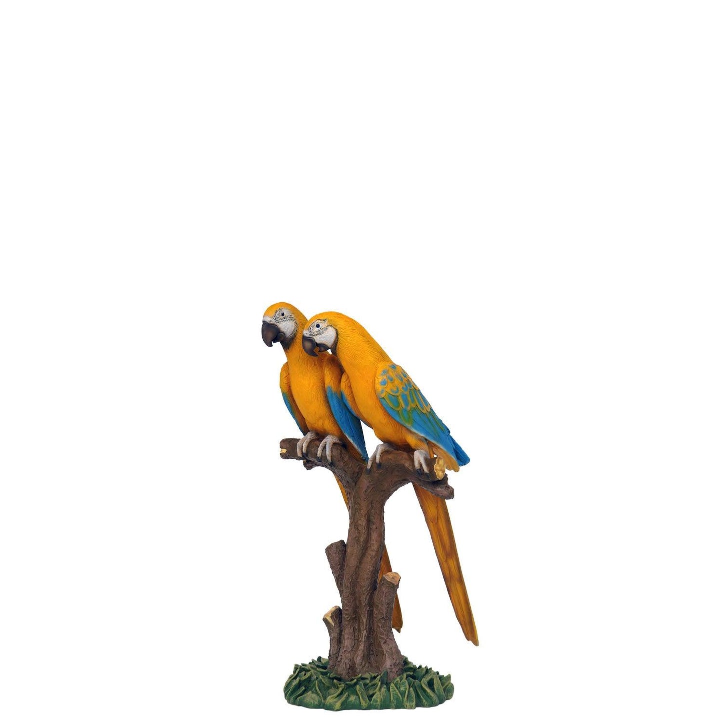 Macaw Parrots On Branch Statue - LM Treasures Prop Rentals 