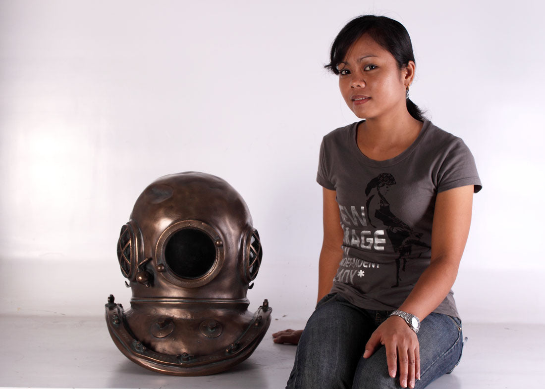 Diver Helmet Replica Life Size Statue