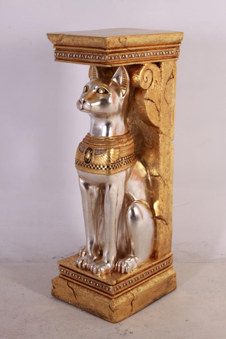 Egyptian Bastet Cat Pillar Life Size Statue - LM Treasures Prop Rentals 