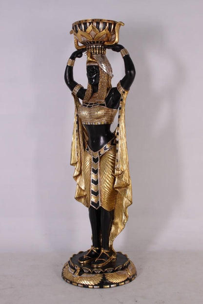 Egyptian Plant Holder Female Life Size Statue - LM Treasures Prop Rentals 