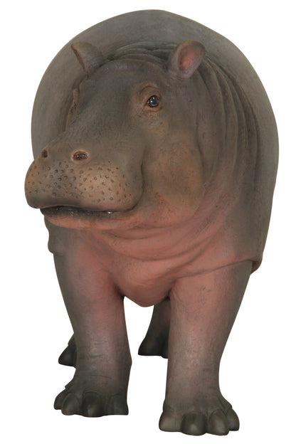 Gray Baby Hippo Statue