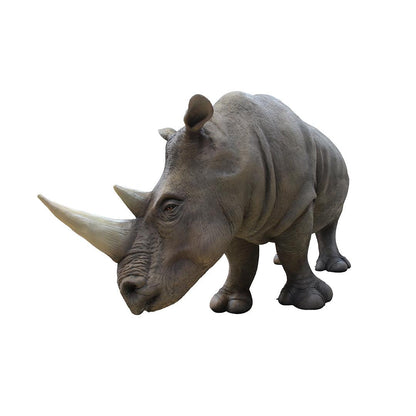 Gray Rhinoceros Life Size Statue