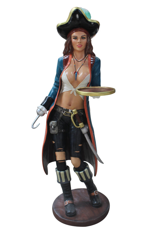 Pirate Lady Butler Anne 4 ft Statue Life Size Statue - LM Treasures Prop Rentals 