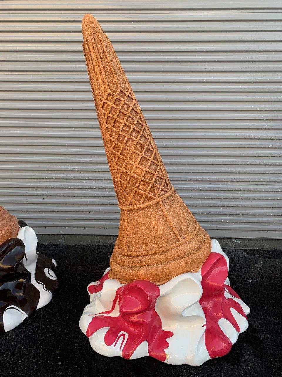 Strawberry Melting Ice Cream Statue - LM Treasures Prop Rentals 