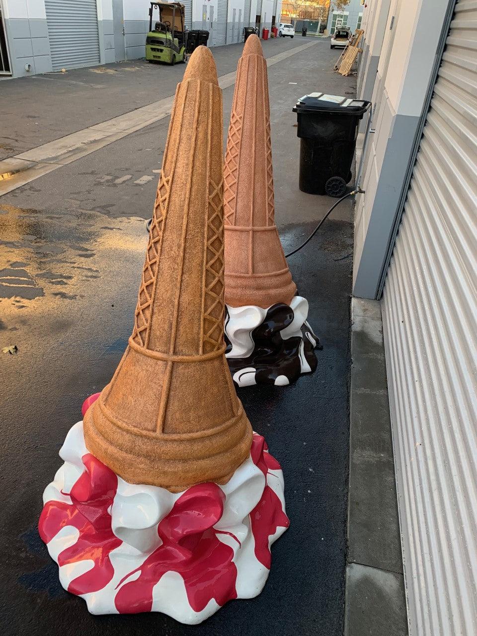 Strawberry Melting Ice Cream Statue - LM Treasures Prop Rentals 