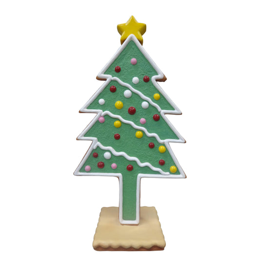 Large Gingerbread Christmas Tree Statue - LM Treasures Prop Rentals 