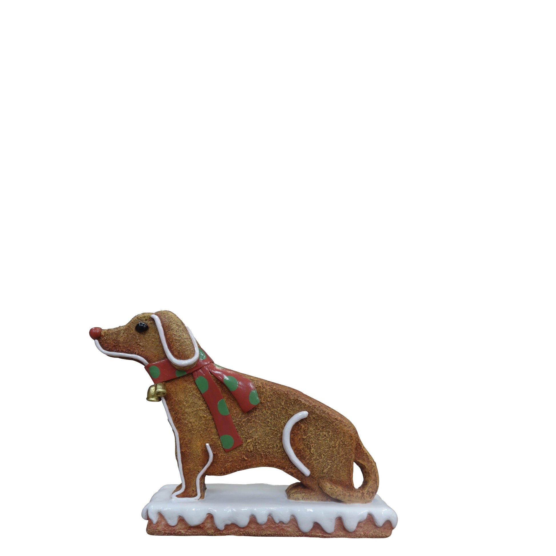 Large Gingerbread Dog Statue - LM Treasures Prop Rentals 