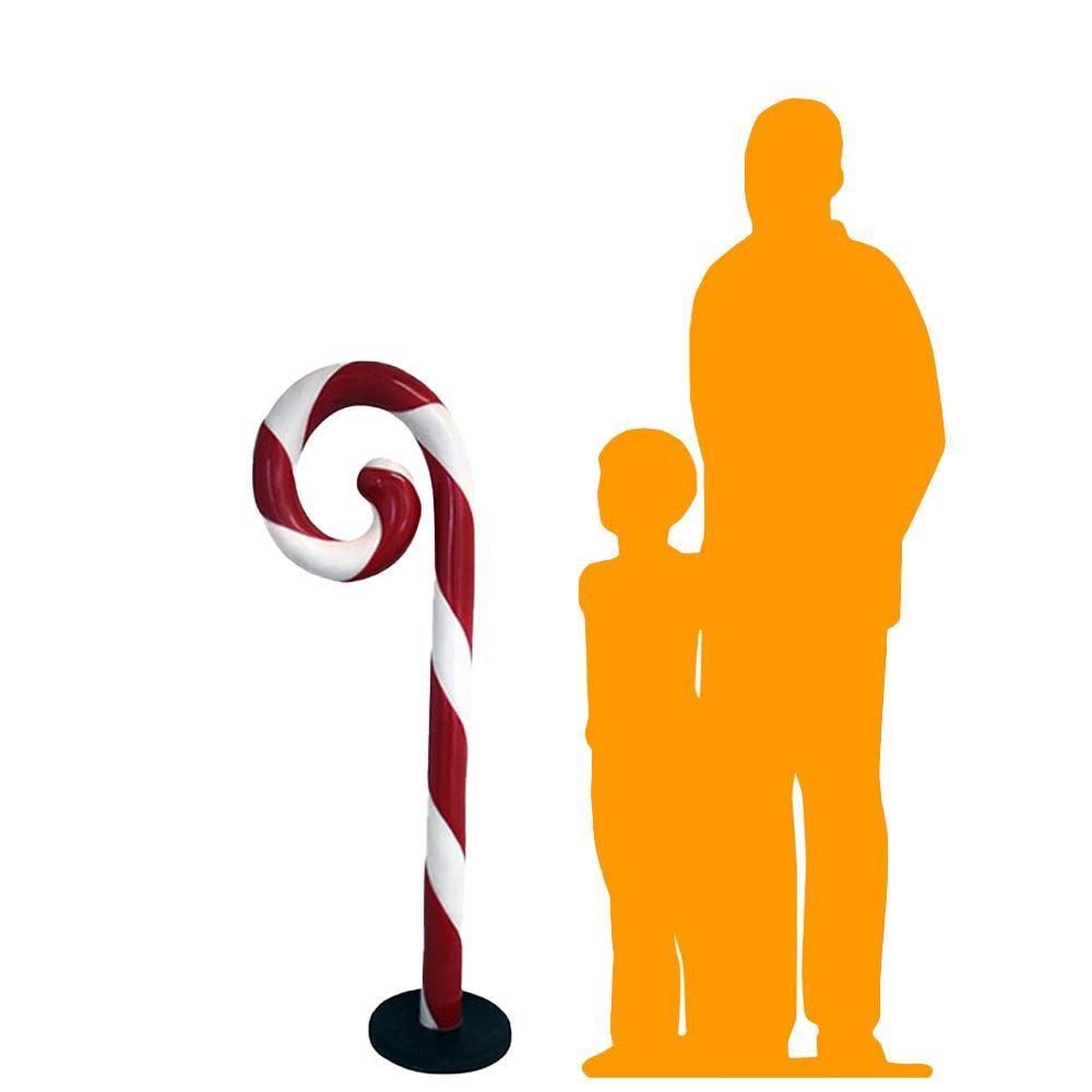 Large Swirl Candy Cane Statue - LM Treasures Prop Rentals 