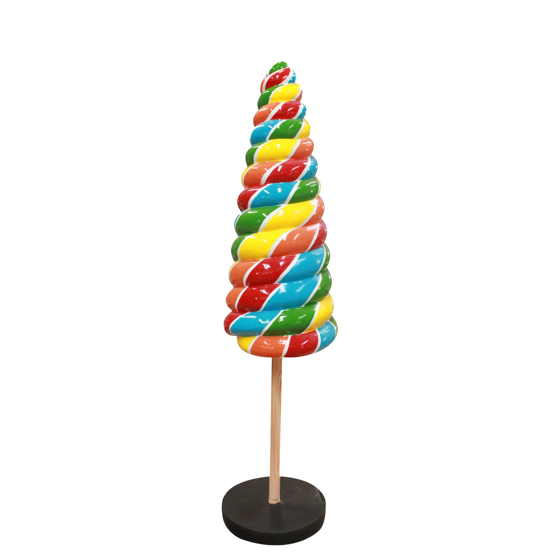 Large Rainbow Cone Lollipop Statue - LM Treasures Prop Rentals 