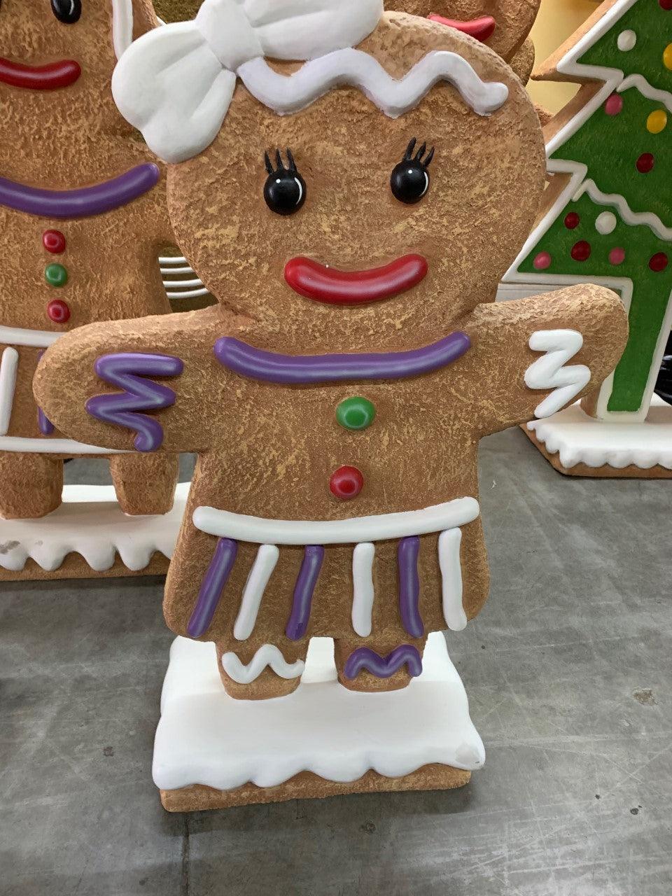 Small Gingerbread Girl Statue - LM Treasures Prop Rentals 