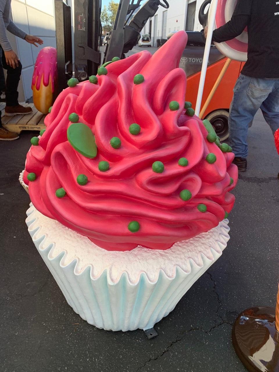 Giant Pink Cupcake Statue