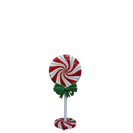 Small Swirl Lollipop With Bow Statue - LM Treasures Prop Rentals 