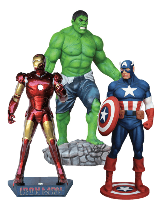 Super Hero Marvel Package Life Size Statue - LM Treasures Prop Rentals 