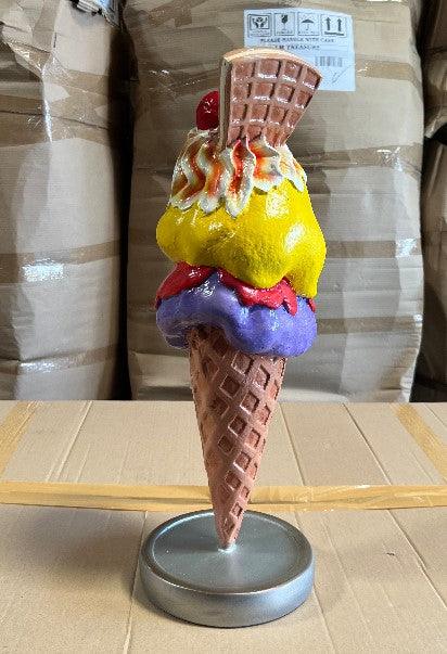 Two Scoop Waffle Ice Cream Statue