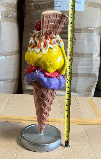 Two Scoop Waffle Ice Cream Statue