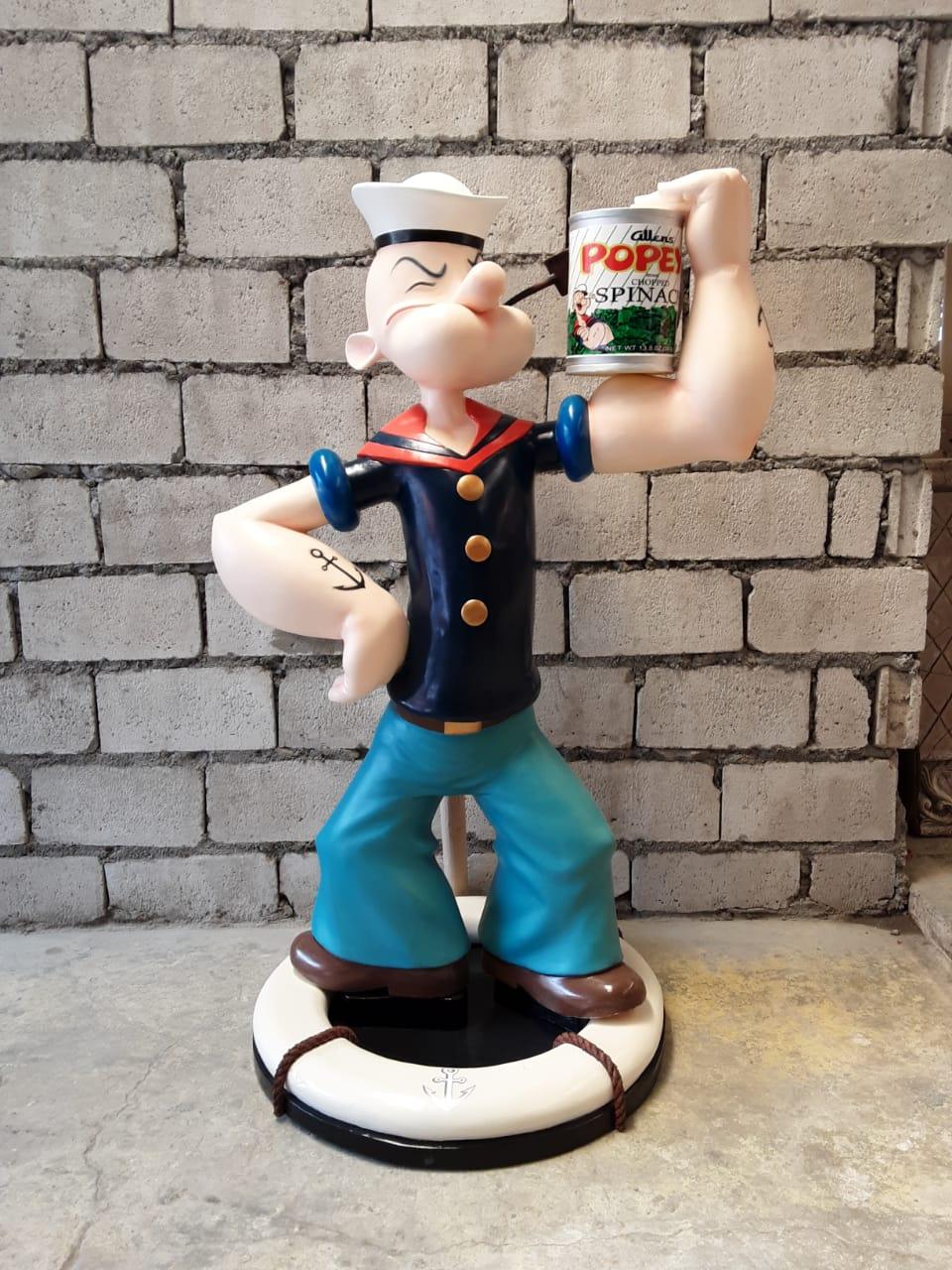 Sailor Guy With Spinach Life Size Statue - LM Treasures Prop Rentals 