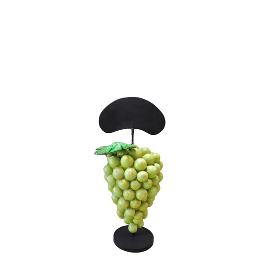 Green Grapes With Menu Statue