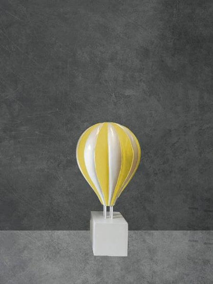 Small Yellow Hot Air Balloon Statue - LM Treasures Prop Rentals 