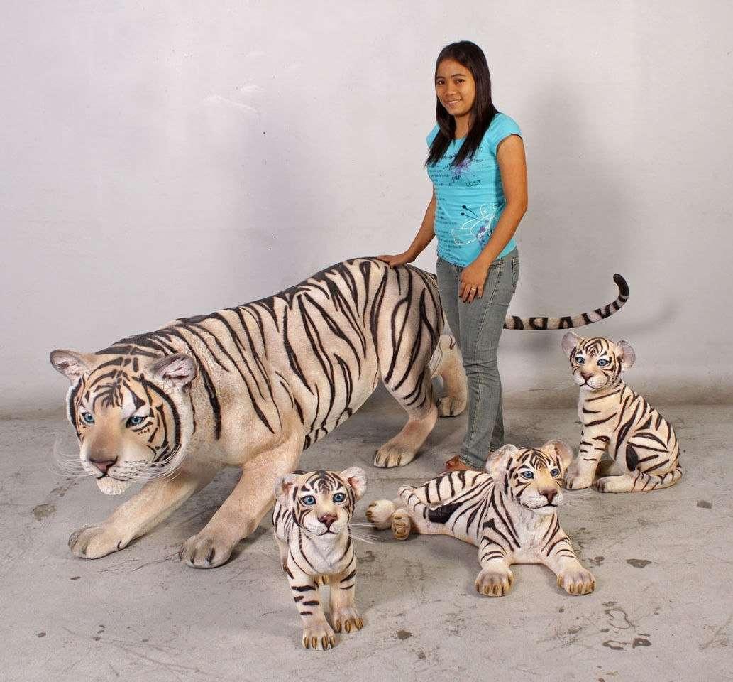 Siberian Tiger Cub Standing Statue - LM Treasures Prop Rentals 