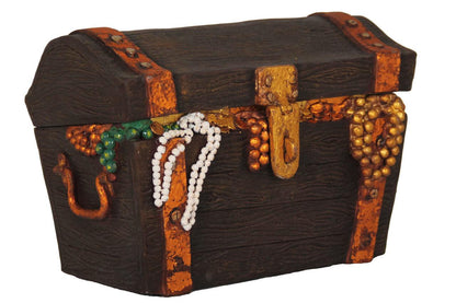 Treasure Chest Small Statue Pirate Prop Resin Decor - LM Treasures Prop Rentals 