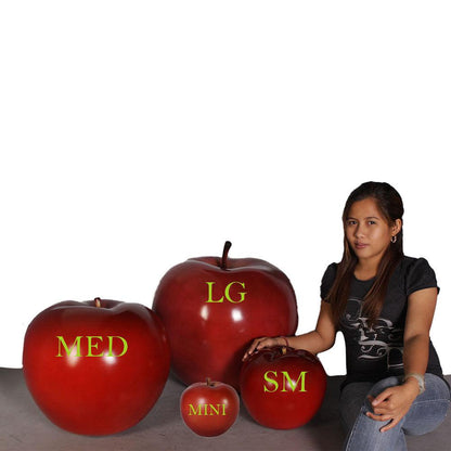 Medium Red Apple Statue - LM Treasures Prop Rentals 