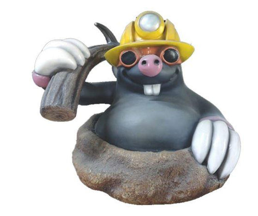 Comic Mole Miner Display Resin Prop Decor Statue - LM Treasures Prop Rentals 