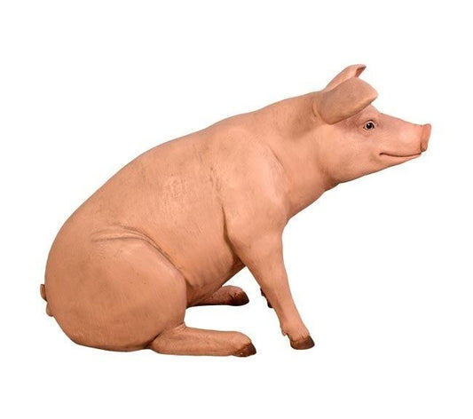 Pig Sitting Baby  Farm Prop Life Size Decor Resin Statue - LM Treasures Prop Rentals 