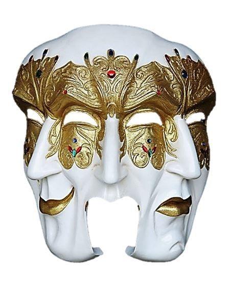 Mask Venice 3 Face Male Mardi Gras - LM Treasures Prop Rentals 