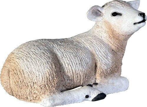 Sheep Ewe Texelaar Lamb Resting Farm Prop Resin Decor Statue - LM Treasures Prop Rentals 