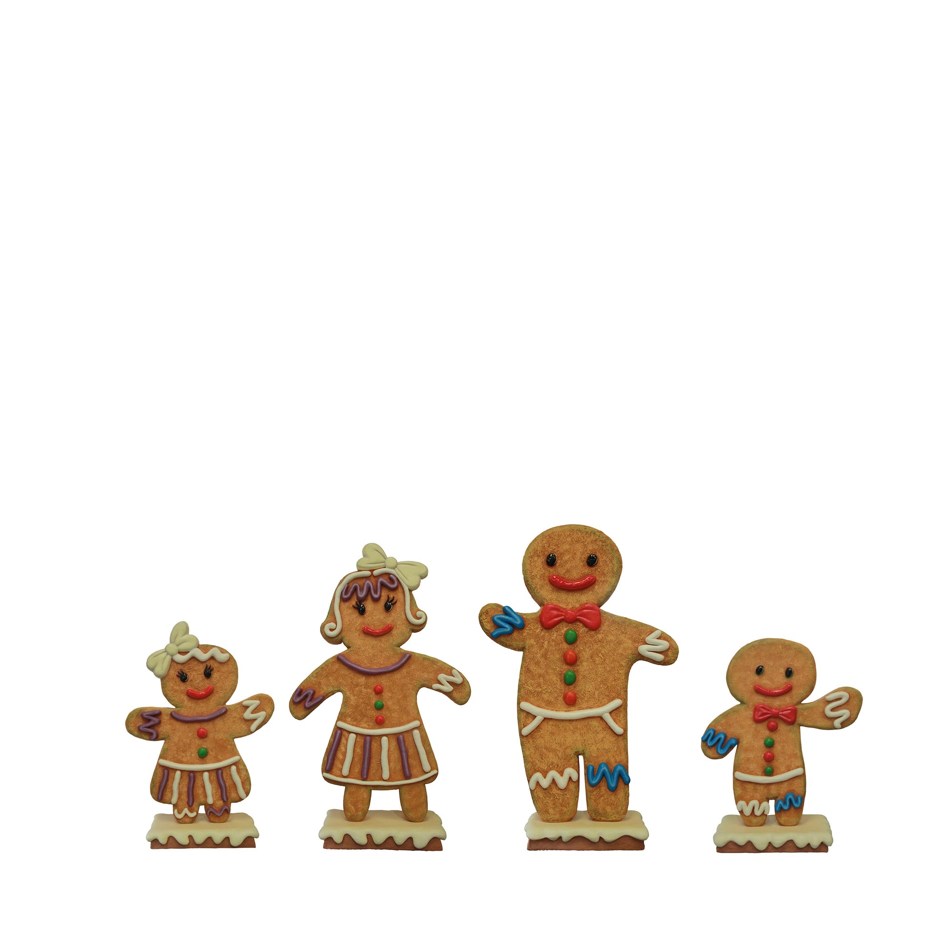 Gingerbread Family Of 4 - LM Treasures Prop Rentals 