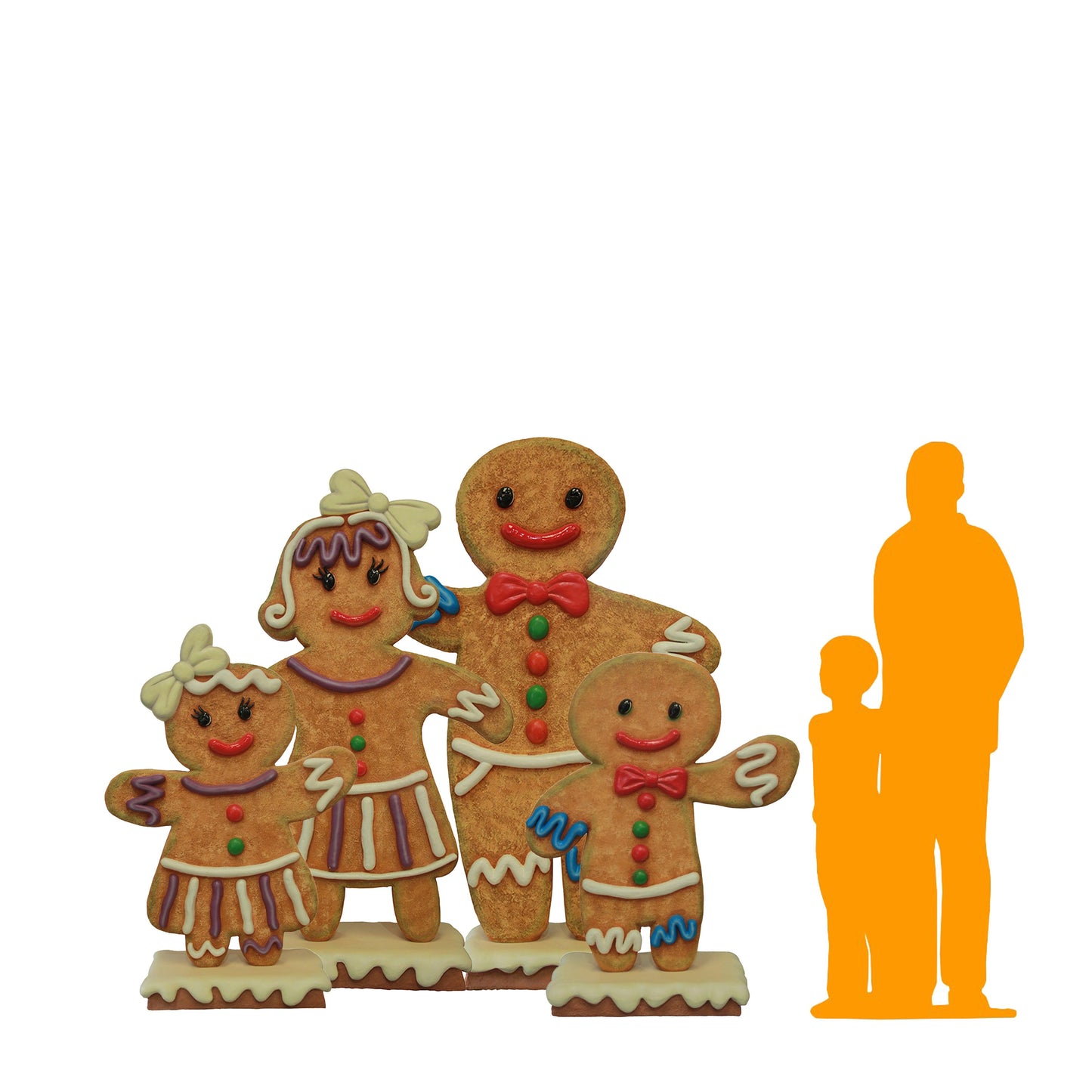 Gingerbread Family Of 4 - LM Treasures Prop Rentals 