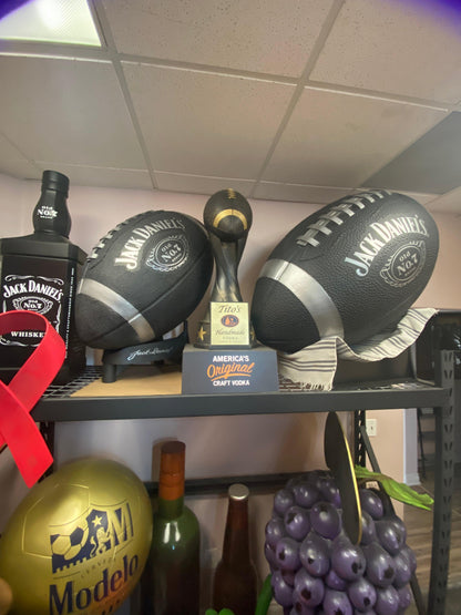 Small Jack Daniels Football Over Sized Statue - LM Treasures Prop Rentals 