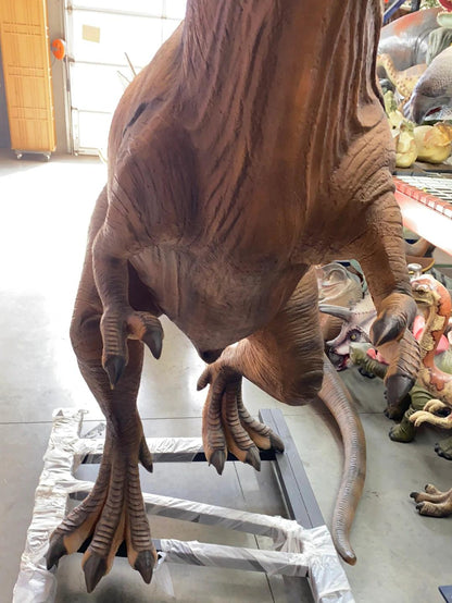 T Rex Dinosaur On Base Life Size Statue