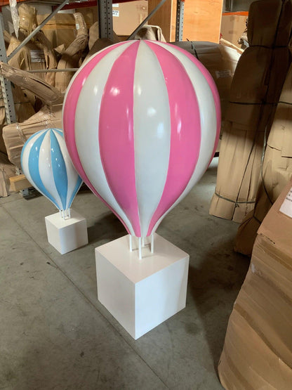 Large Pink Hot Air Balloon Statue - LM Treasures Prop Rentals 