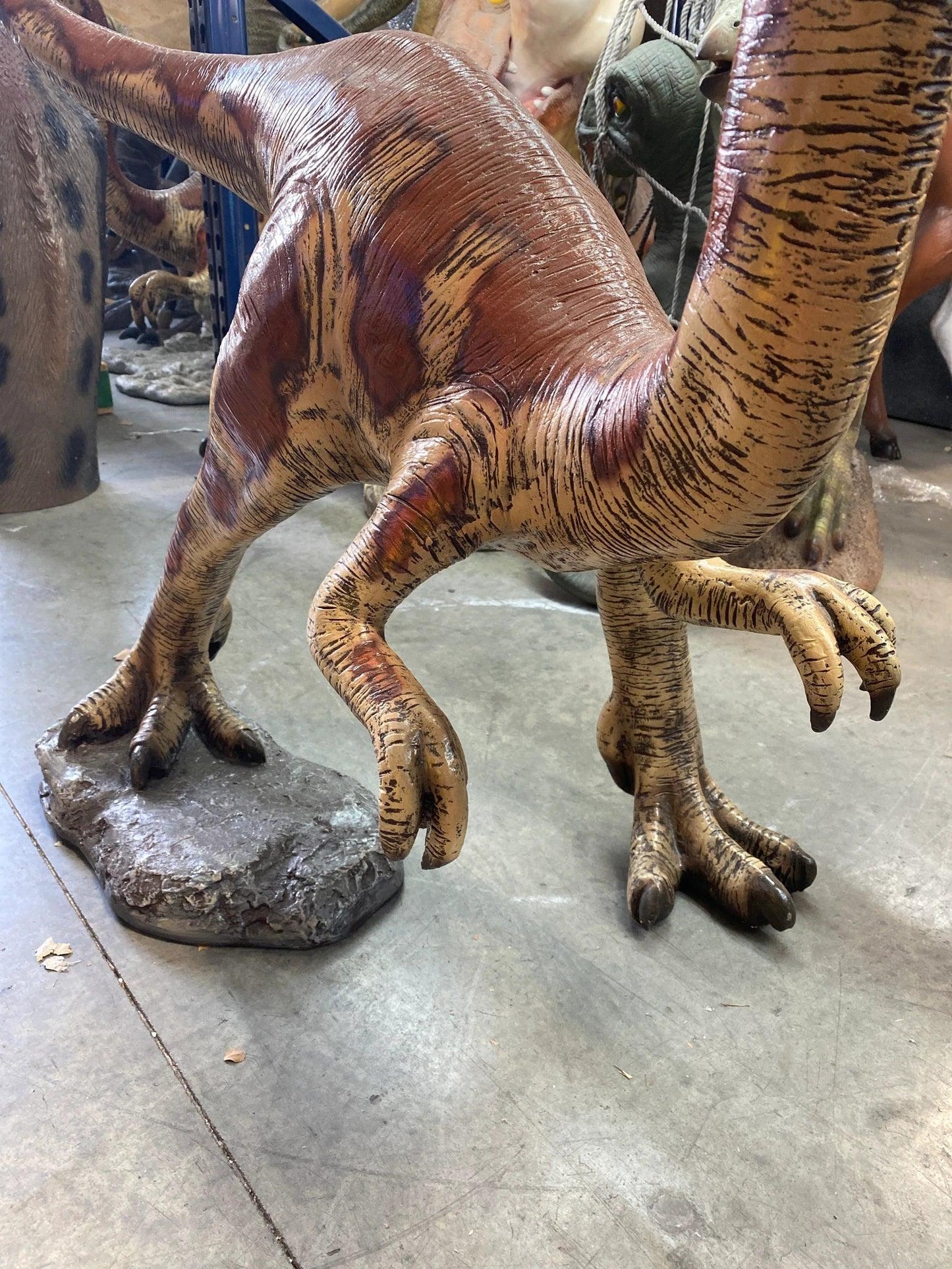 Baby Velociraptor Dinosaur Statue