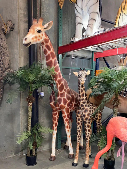 Large Walking Giraffe Statue - LM Treasures Prop Rentals 