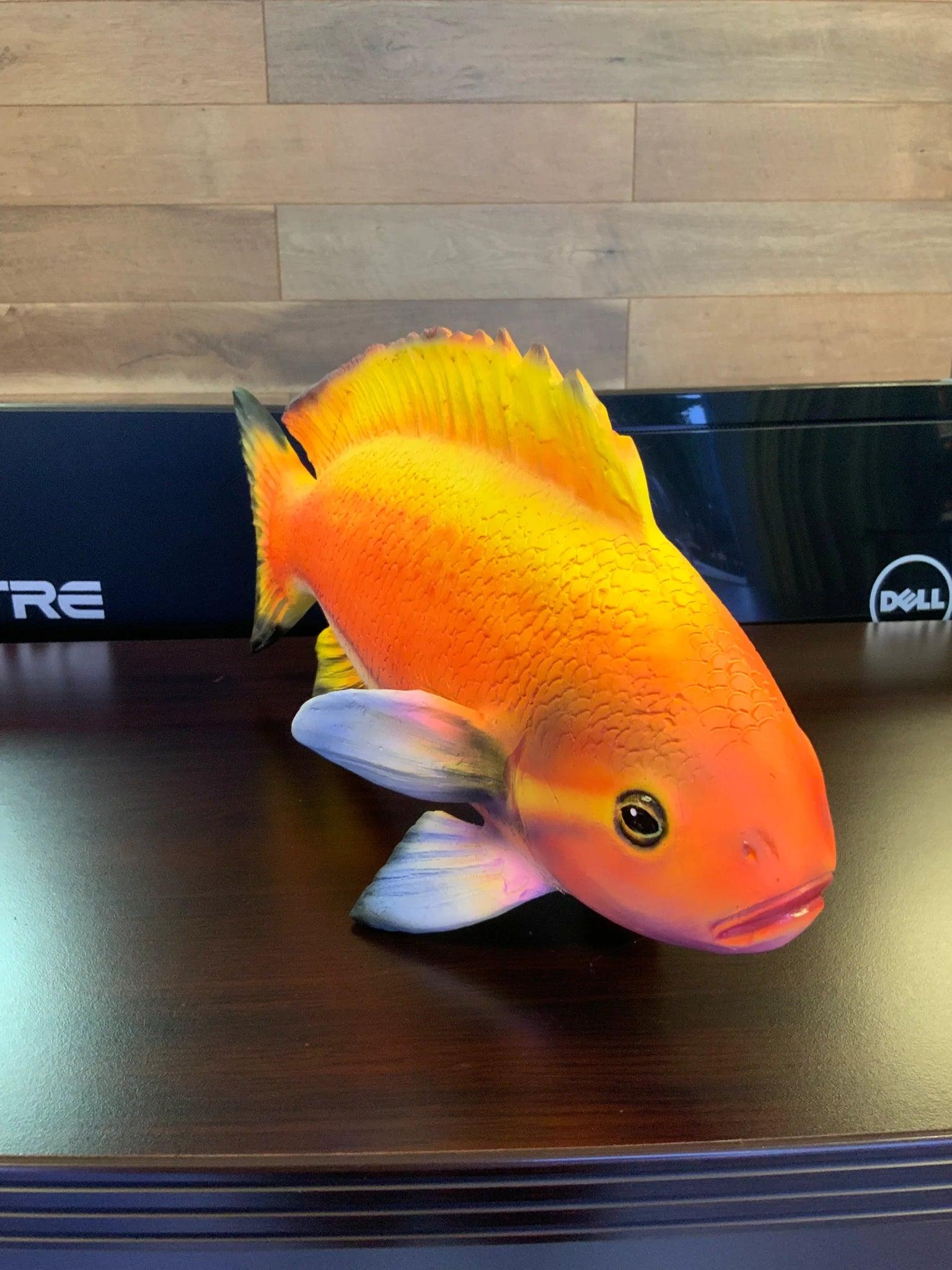 Orange Fish Statue - LM Treasures Prop Rentals 