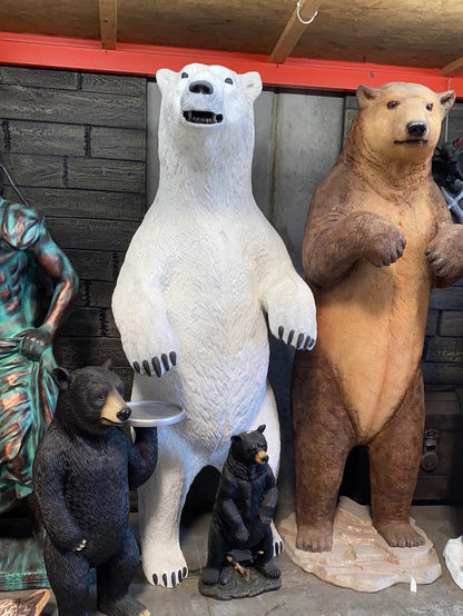 Standing Polar Bear Statue - LM Treasures Prop Rentals 