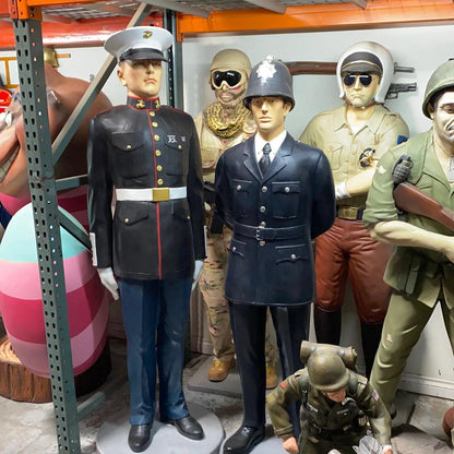 Marine Dressed at Attention Life Size Statue - LM Treasures Prop Rentals 