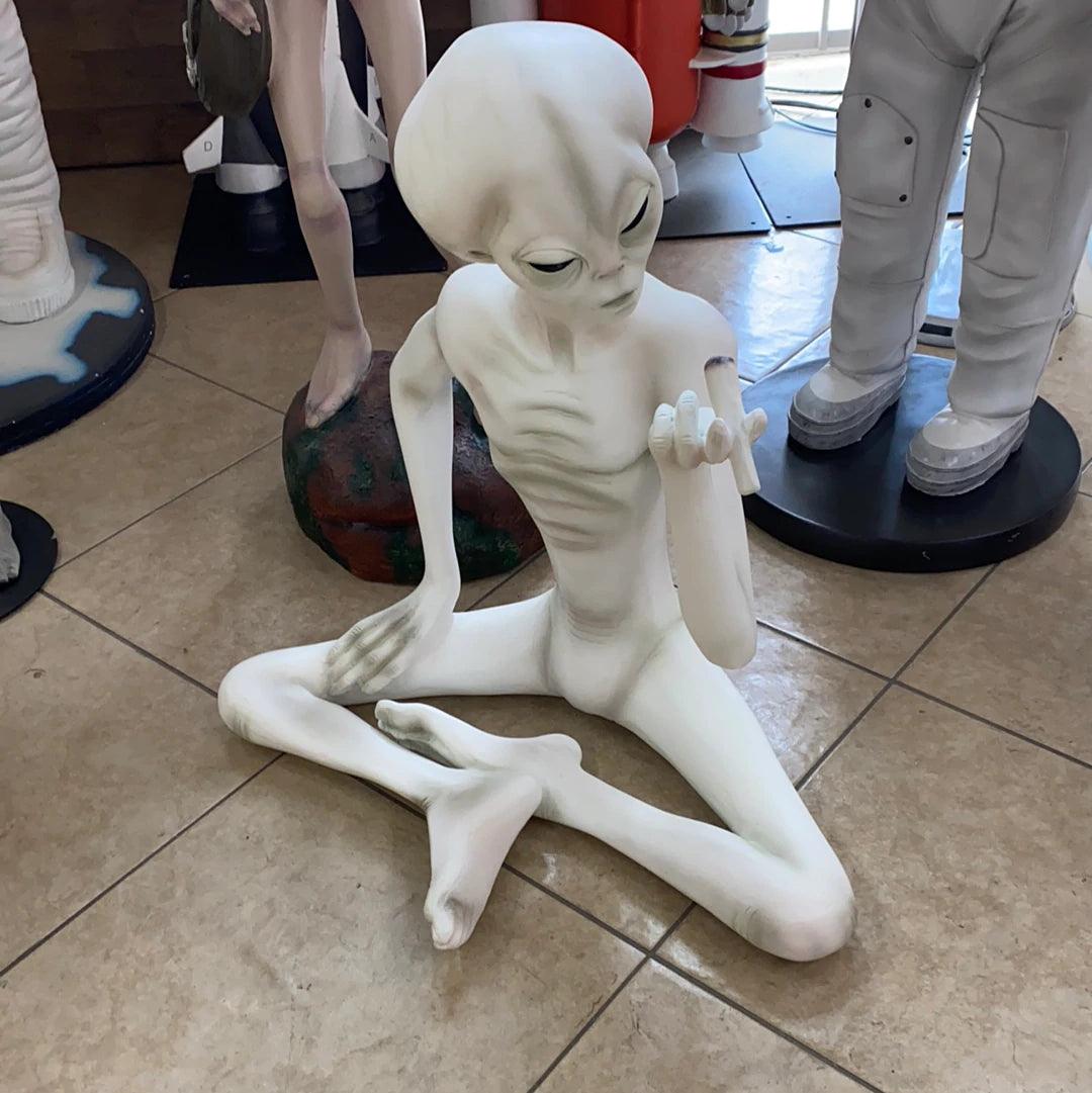 Alien Sitting With Cigar Life Size Statue - LM Treasures Prop Rentals 