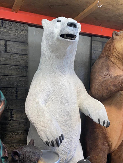Standing Polar Bear Statue