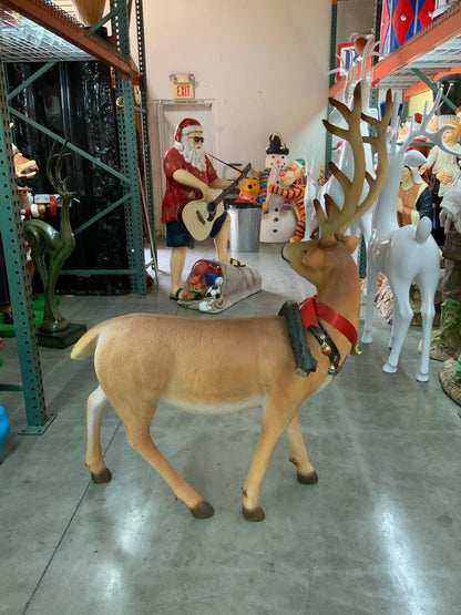 Standing Long Horn Reindeer Statue - LM Treasures Prop Rentals 