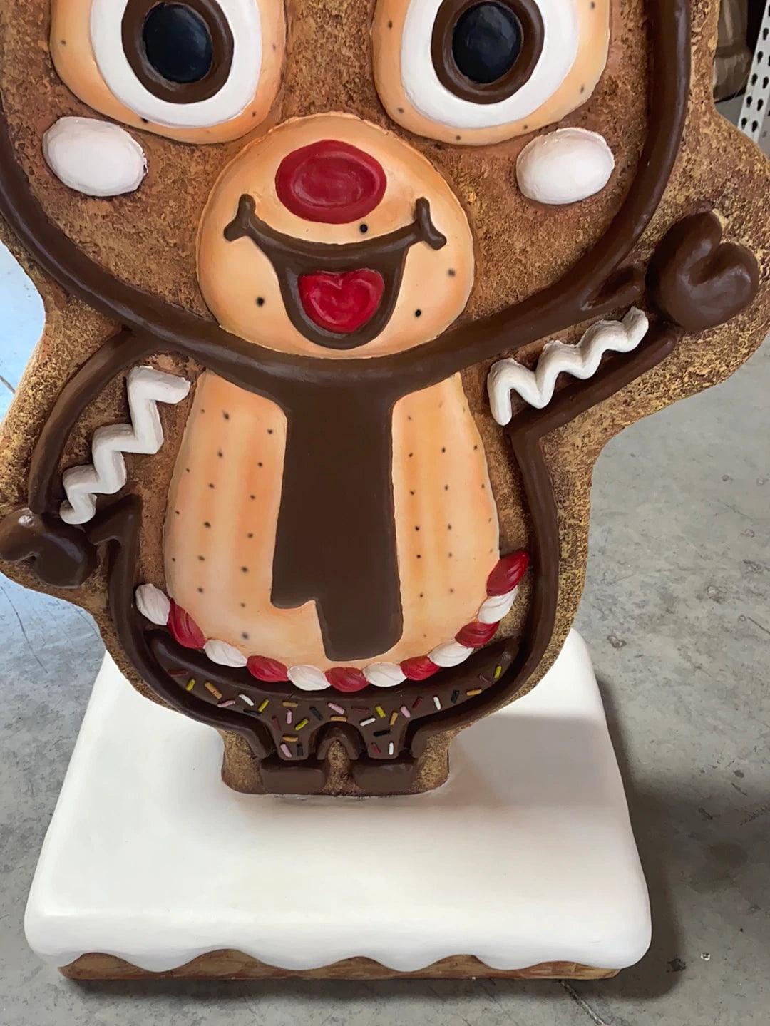 Gingerbread Reindeer Statue - LM Treasures Prop Rentals 