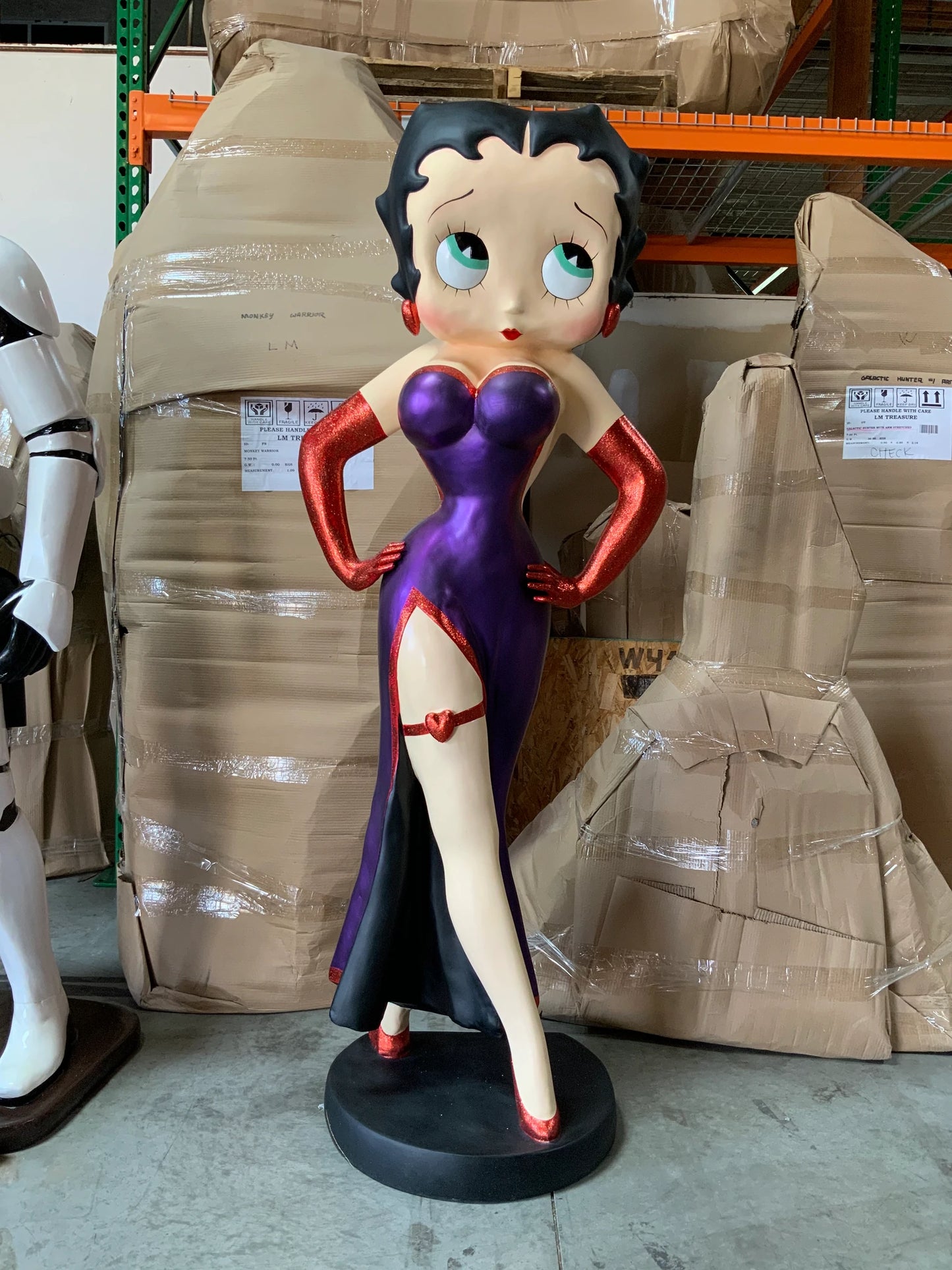 Betty Boop In Violet Statue