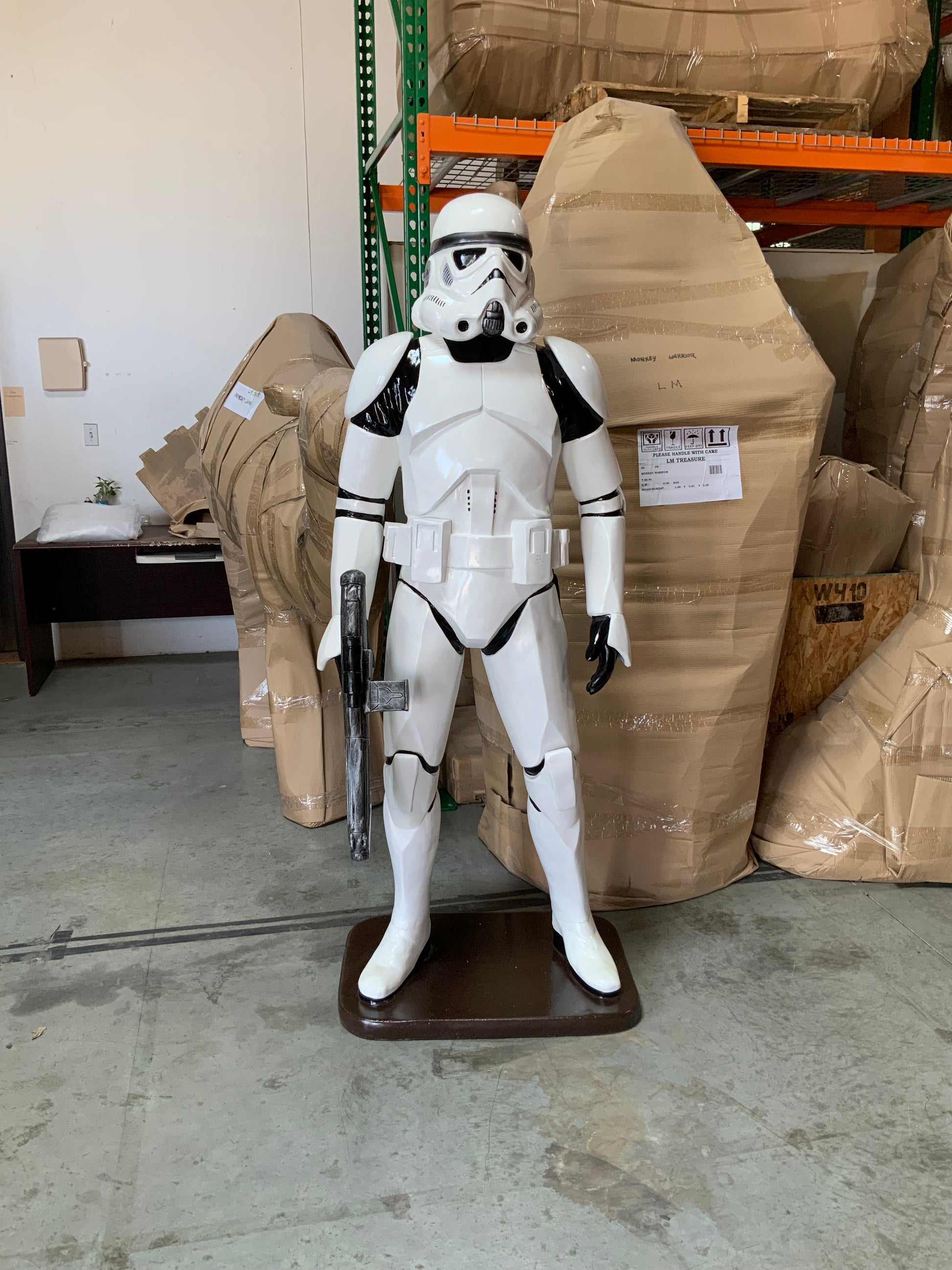 Standing Space Trooper Statue - LM Treasures Prop Rentals 