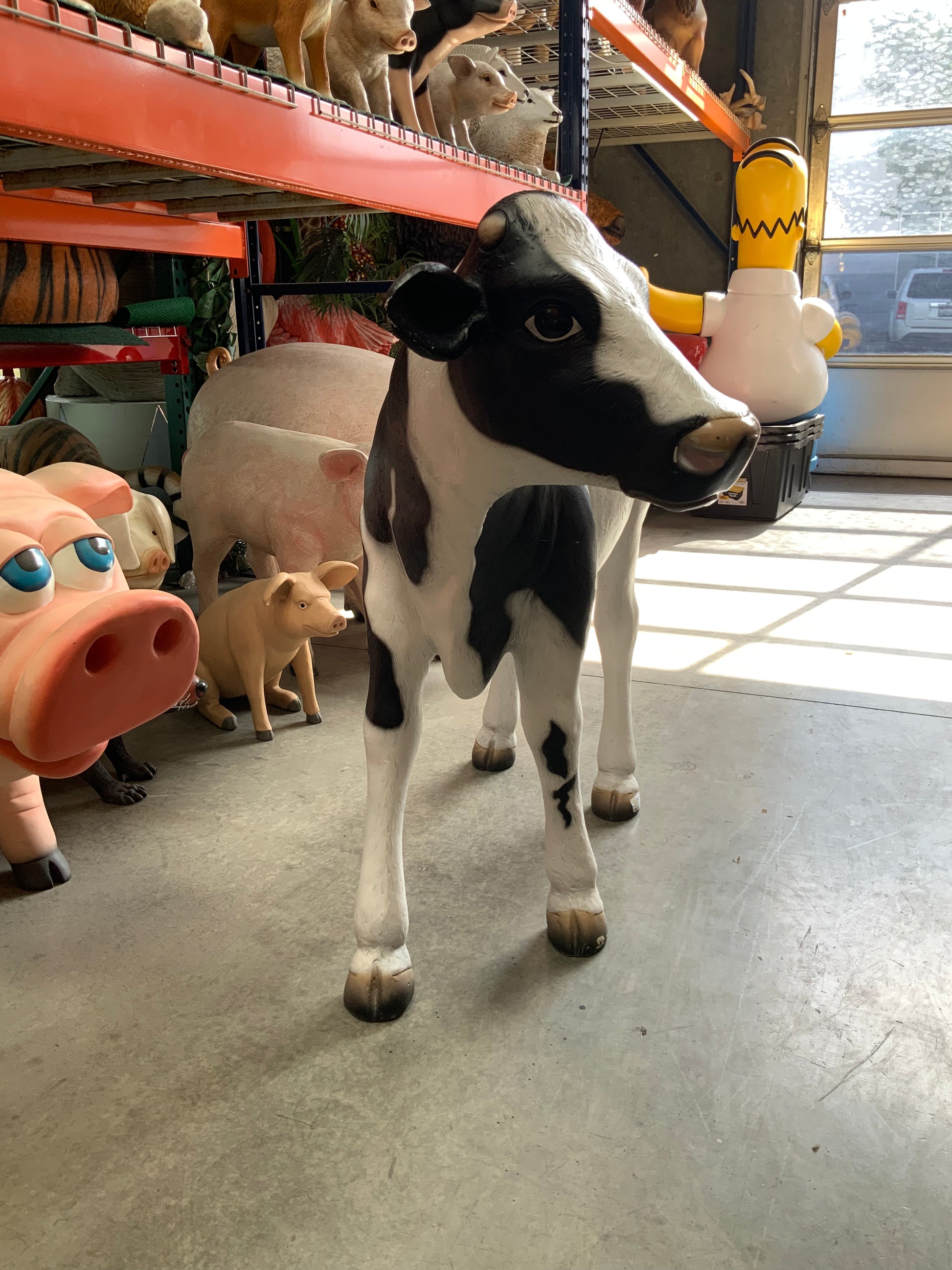 Holstein Calf Statue - LM Treasures Prop Rentals 
