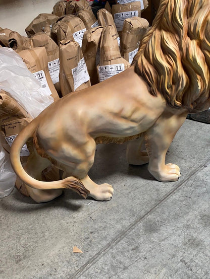 Lion Life Size Statue - LM Treasures Prop Rentals 
