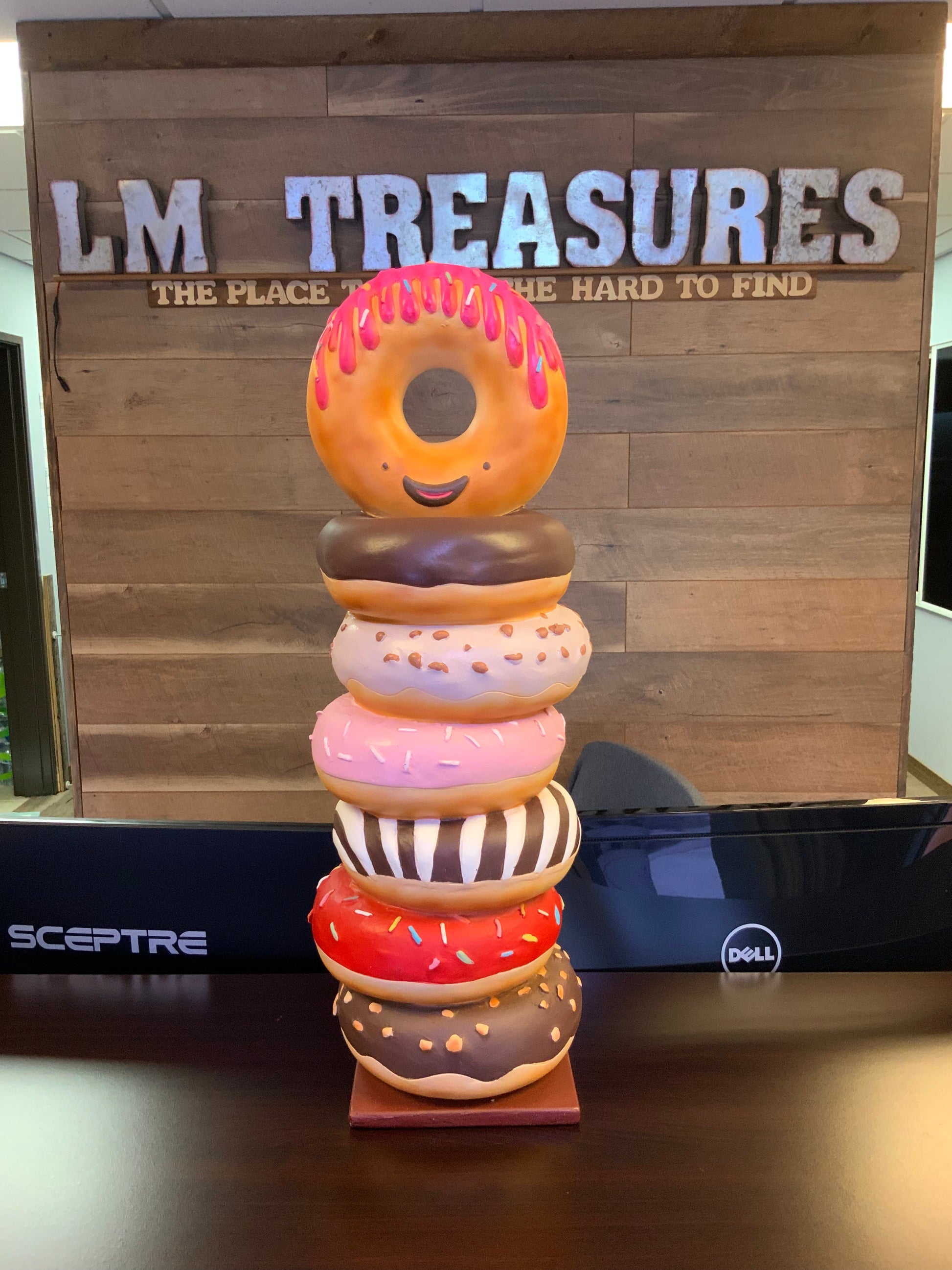 Small Stacked Donuts Statue - LM Treasures Prop Rentals 